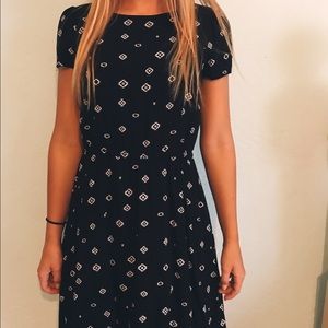 cute short black and white tribal print dress