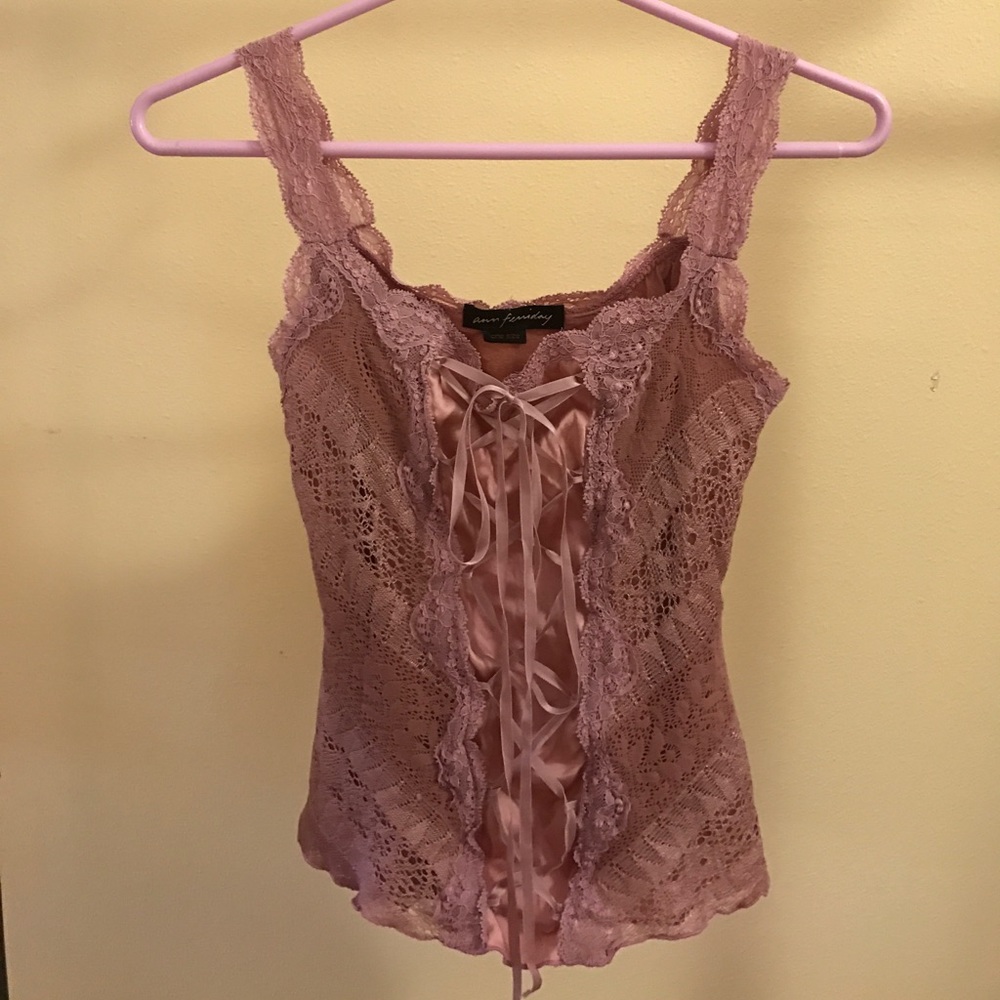 Ann Ferriday Corset Style Lace Top