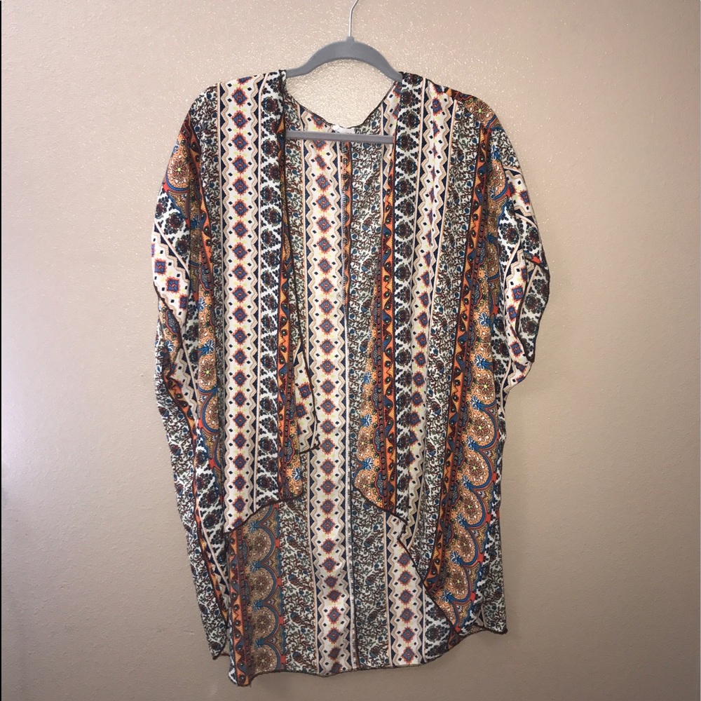 Colorful patterned kimono