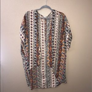 Colorful patterned kimono