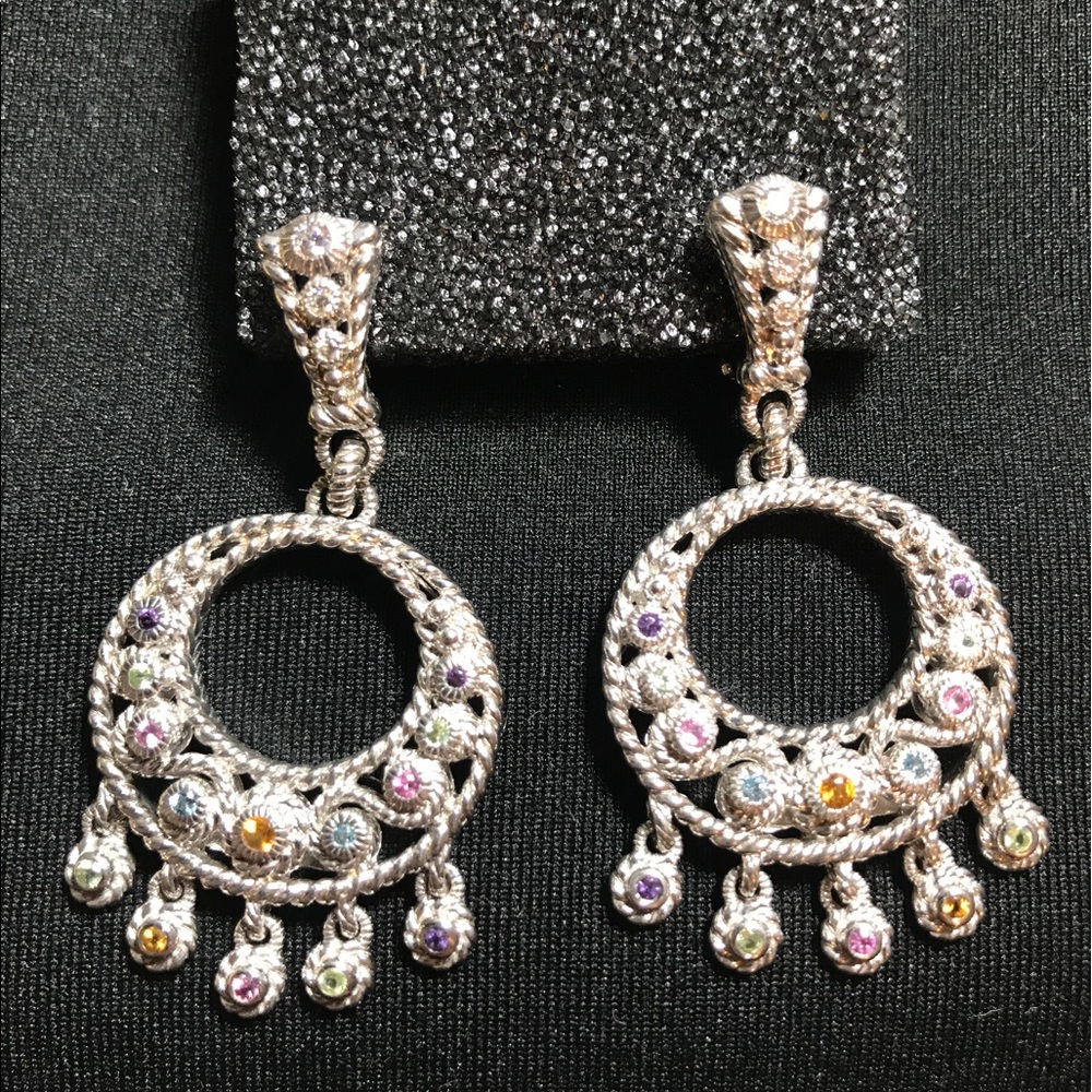 Judith Ripka 925 CZ Earrings-Thailand ✨