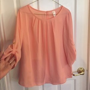 Peach boutique blouse