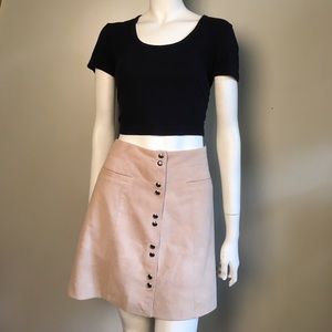 Intermix Suede Leather Skirt sz L