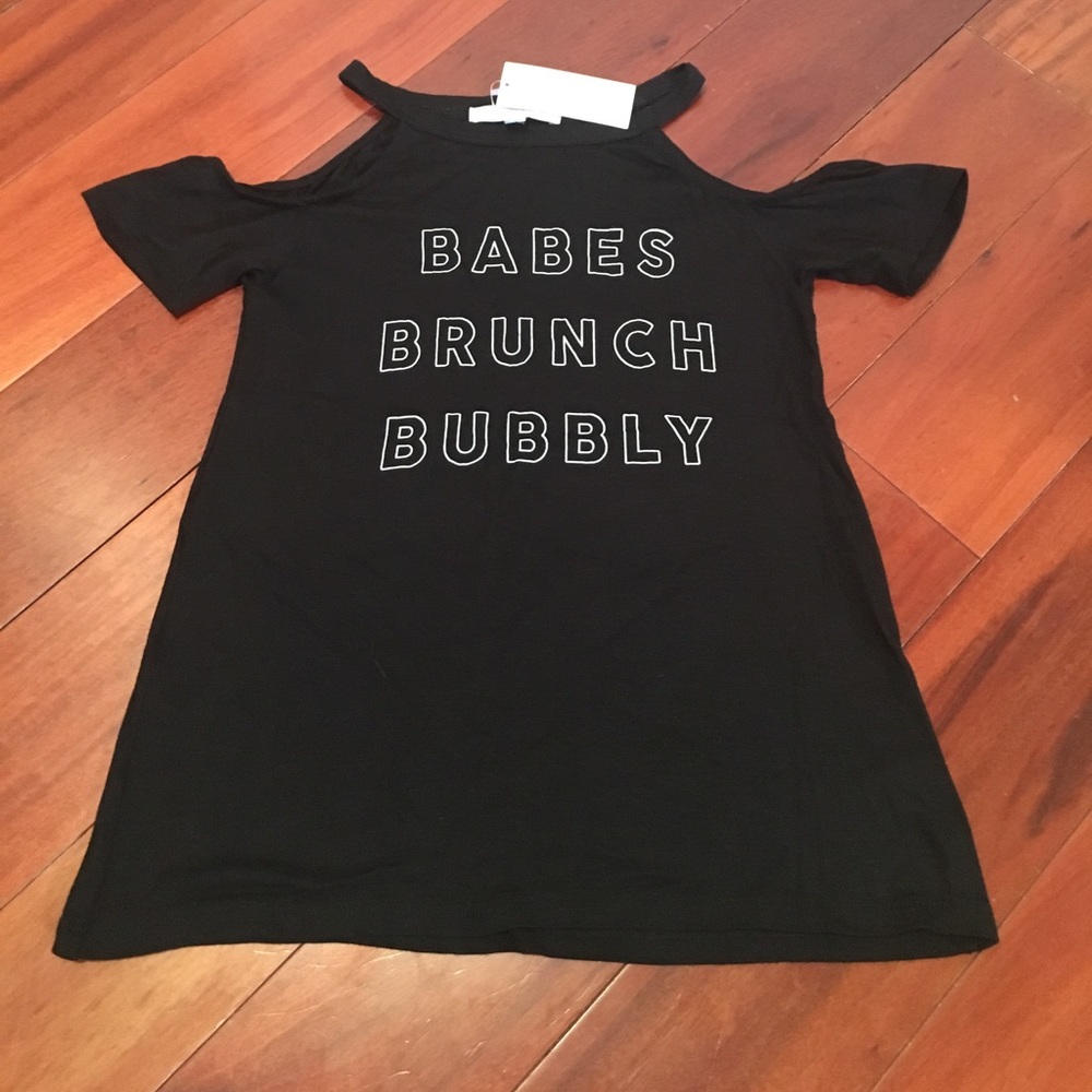 Day  Dreamer Brunch Cold Shoulder Tee
