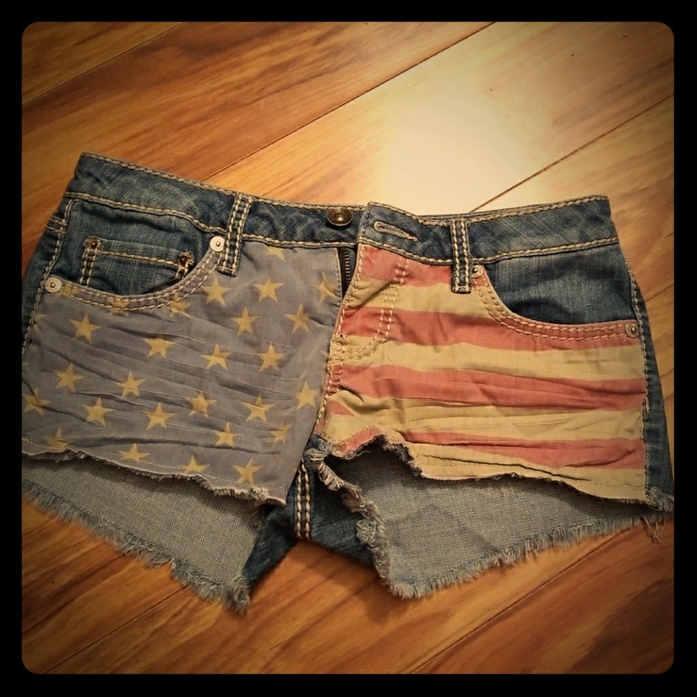 Short Distressed Denim Shorts