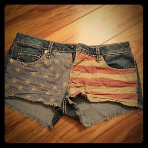 Short Distressed Denim Shorts