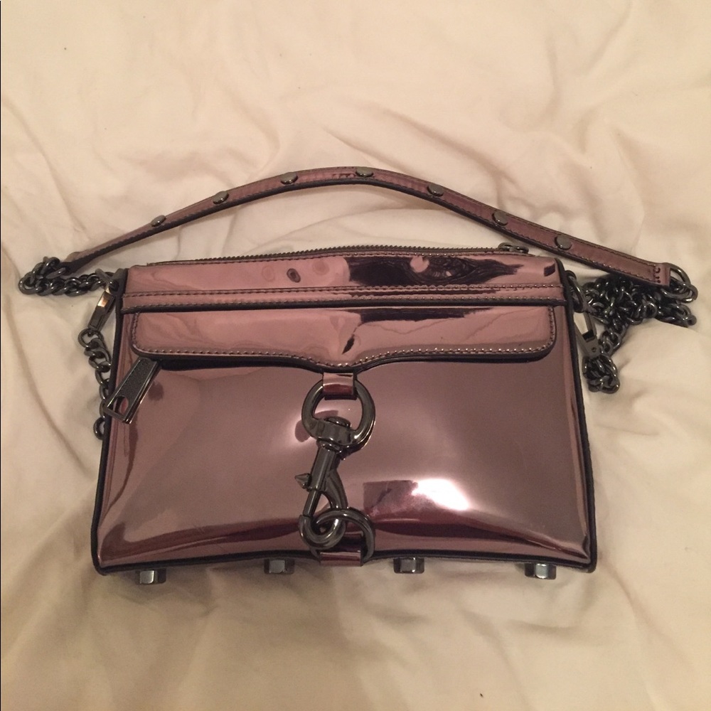 Rebecca Minkoff Metallic Mini Mac Crossbody