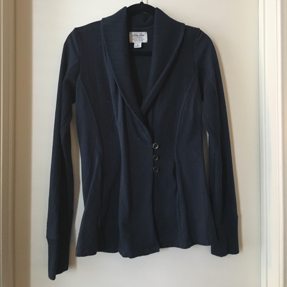 Comfy navy wrap sweater by Lucky brand - Picture 1 of 4