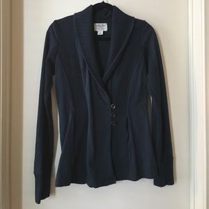Comfy navy wrap sweater by Lucky brand