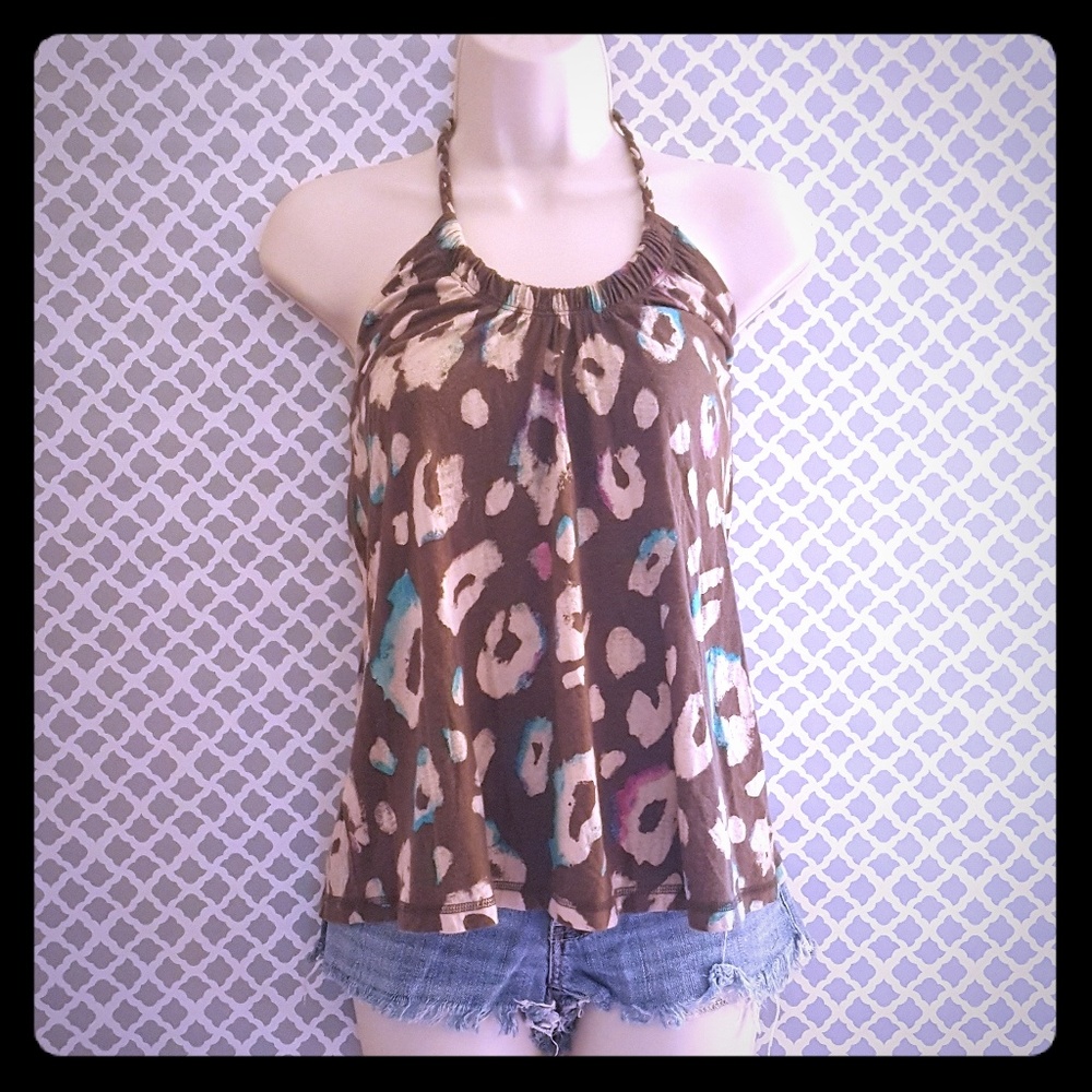Brown Halter Top.
