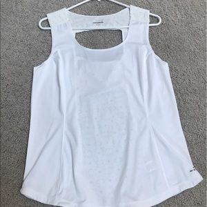White fitness top