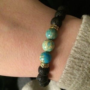 Blue Lava Stone Bracelet