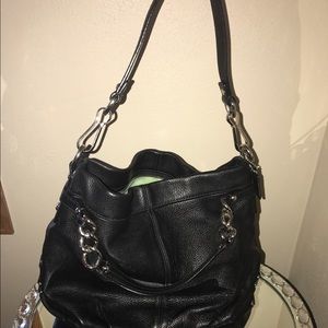 Black leather Coach Handbag
