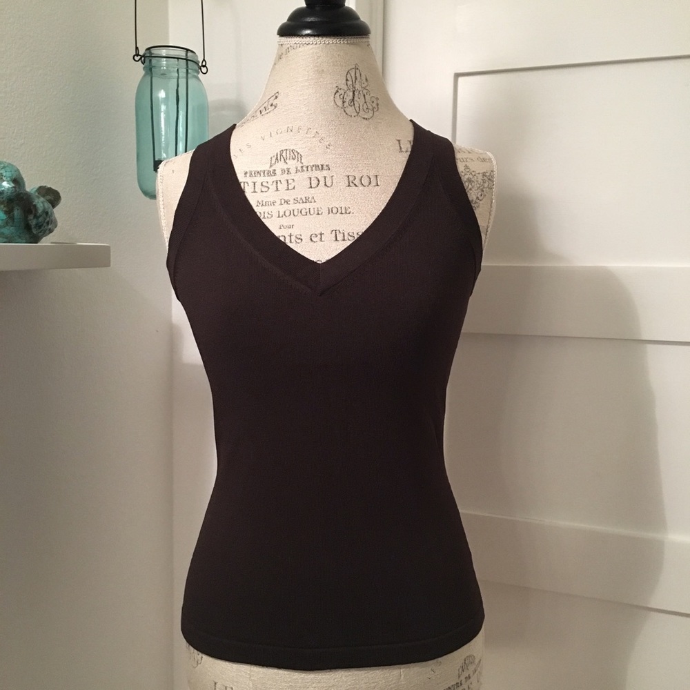 Banana Republic Chocolate V-Neck Tank
