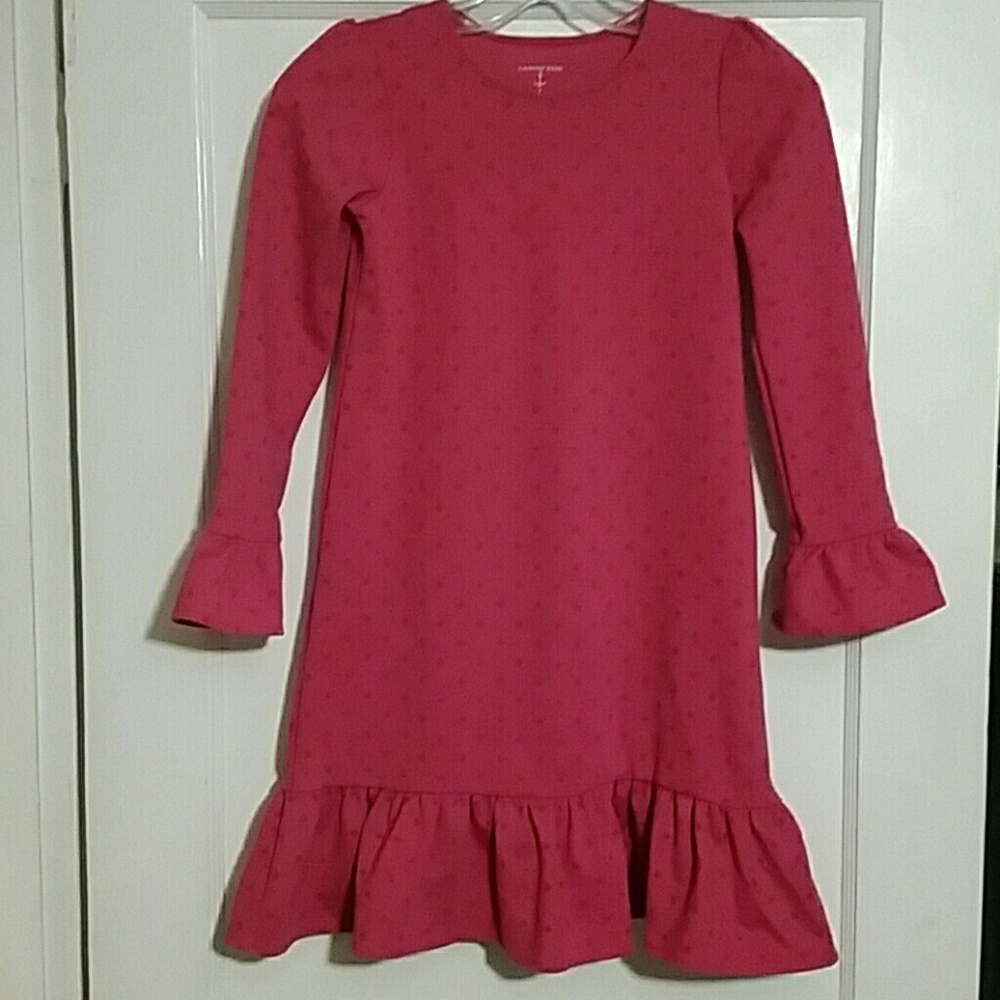 Pink ruffle polka-dot dress