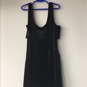 Nasty Gal black velvet cutout shift dress