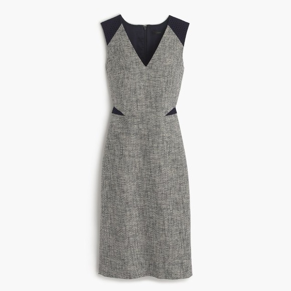 J. Crew Dresses J Crew Sleeveless Tweed And Eyelet Dress 2 Poshmark
