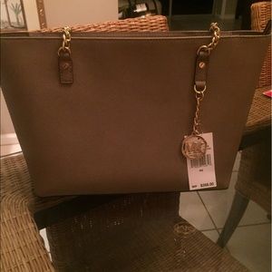 Authentic light gray Michael Kors handbag