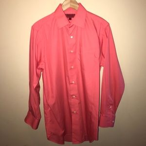 Salmon Fitted Tailored Shirt