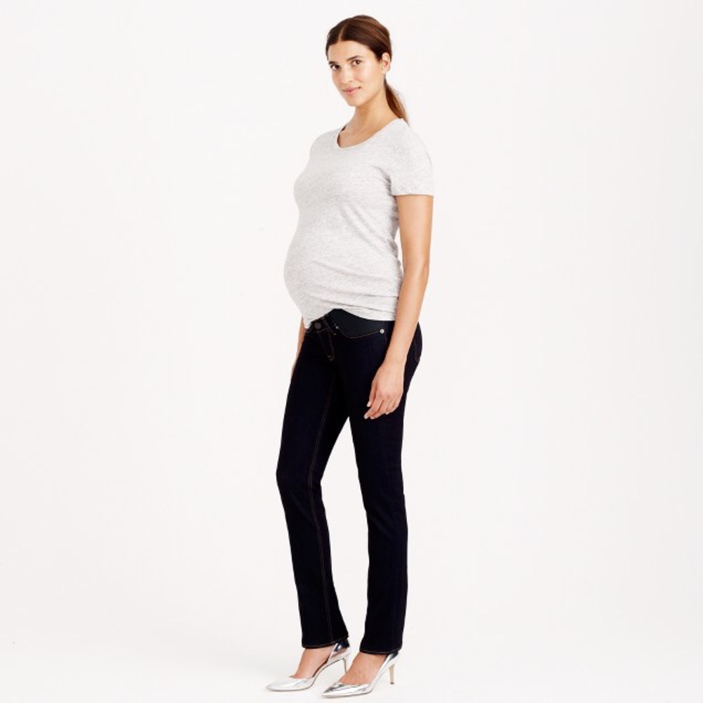 J.Crew Straight Dark Denim Maternity Jeans 24