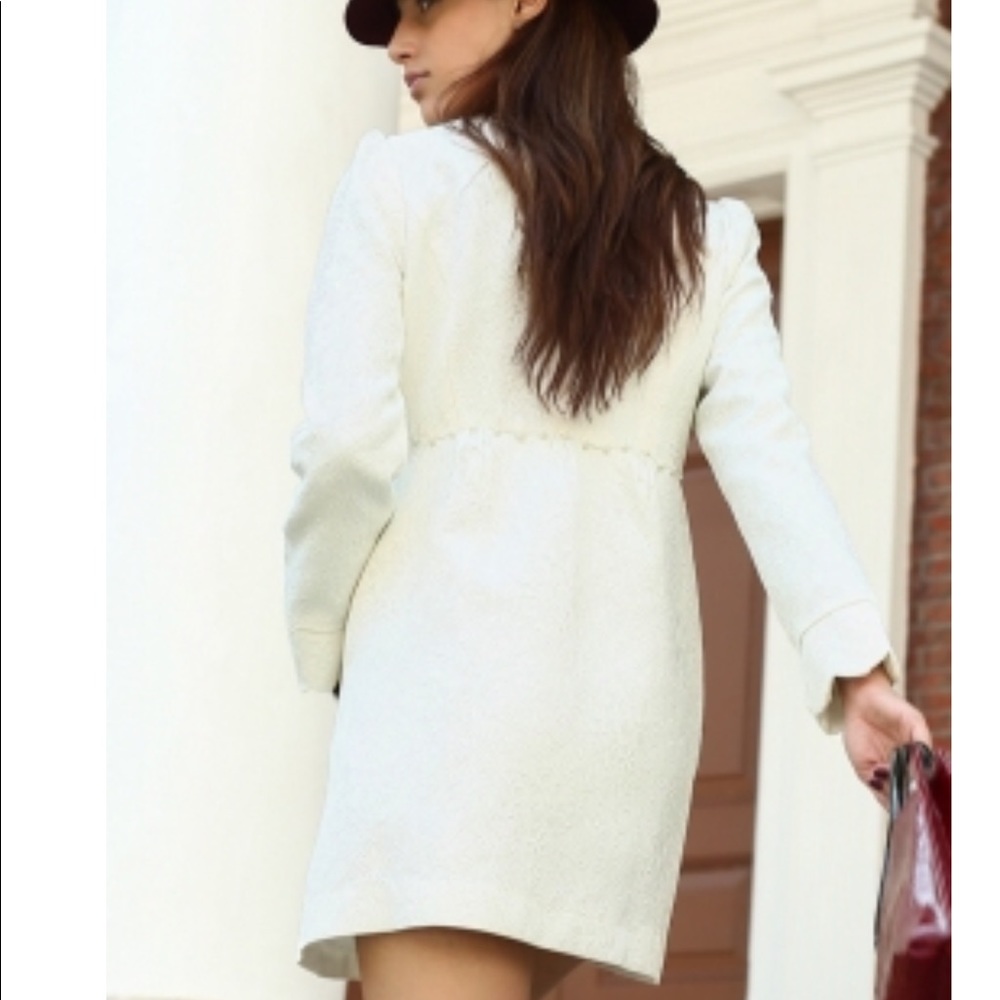 White jacquard jacket classic nwt new with tags - Picture 2 of 5