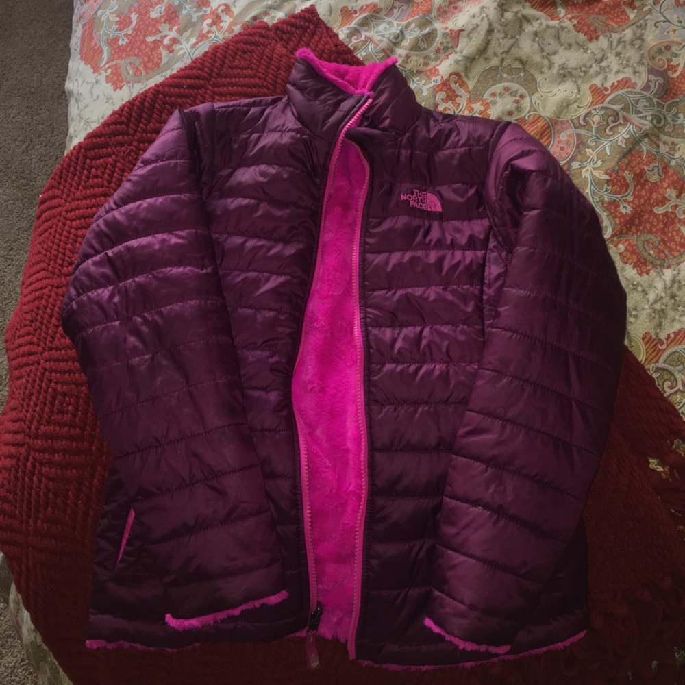 Maroon Lined North Face Jacket
