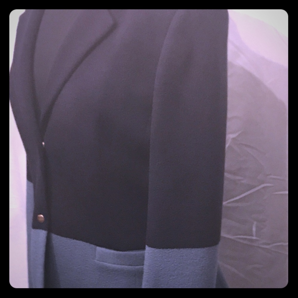 THE ROW Navy & Slate Color Block Blazer - Picture 2 of 8
