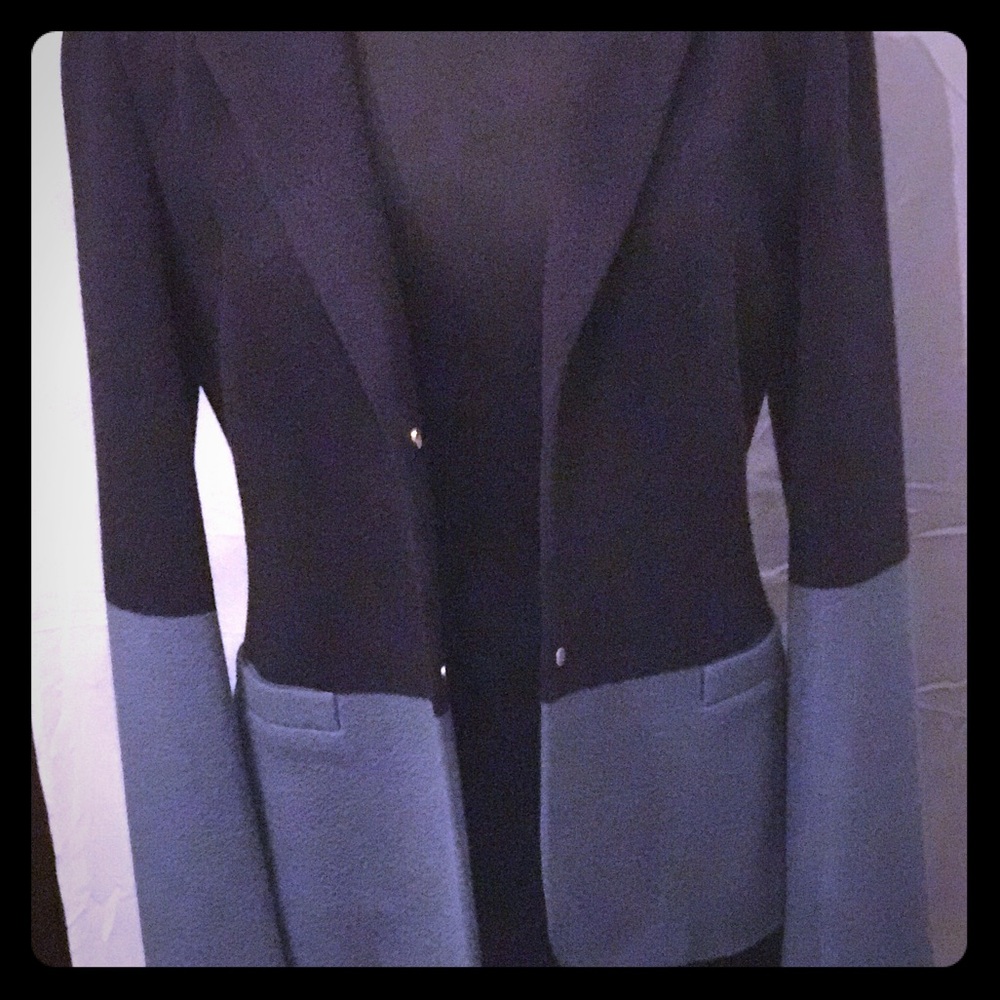 THE ROW Navy & Slate Color Block Blazer - Picture 5 of 8