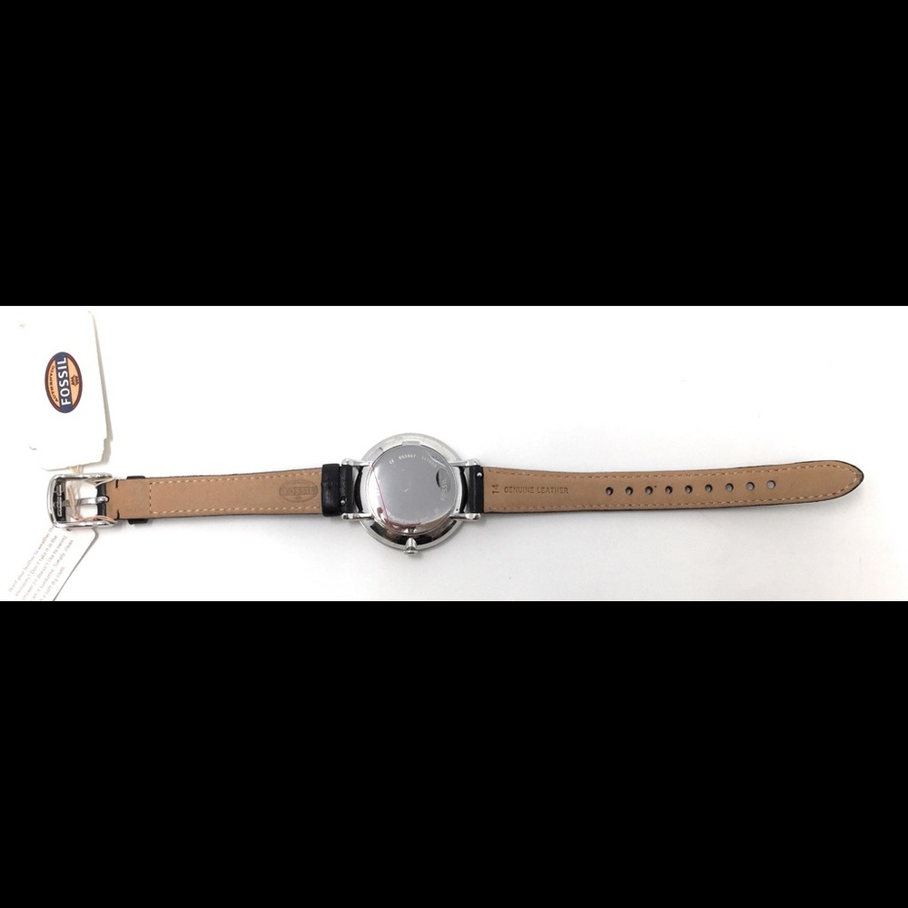 ❌SOLD❌ Womens Fossil Black Leather Strap Watch - Picture 6 of 8