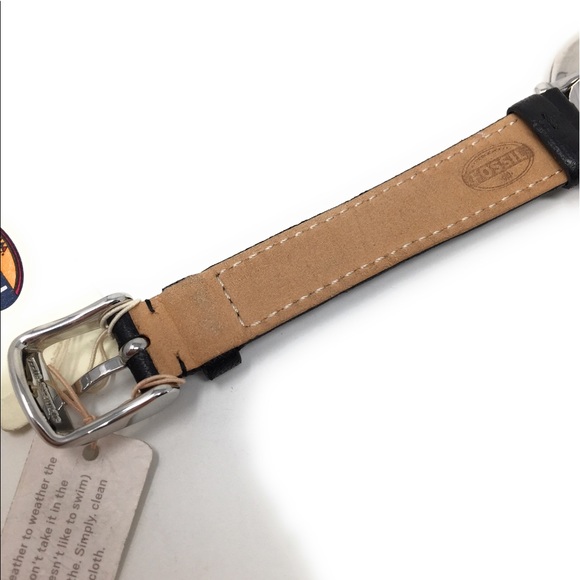 ❌SOLD❌ Womens Fossil Black Leather Strap Watch - Picture 7 of 8
