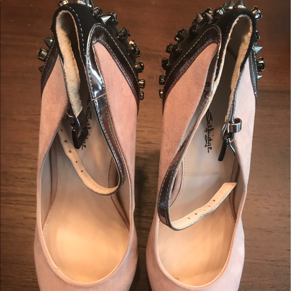 Miss selfridge spike studded pumps
