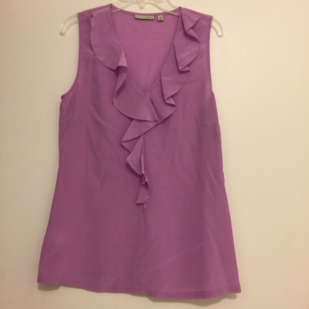Lavender Sleeveless Silk Blouse - Picture 1 of 5