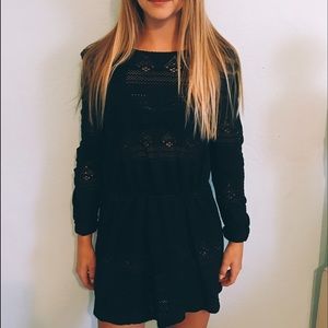 black dress/swimsuit coverup  with cutouts