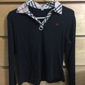 Burberry polo Long Sleeve shirt 
fits Womens Small
