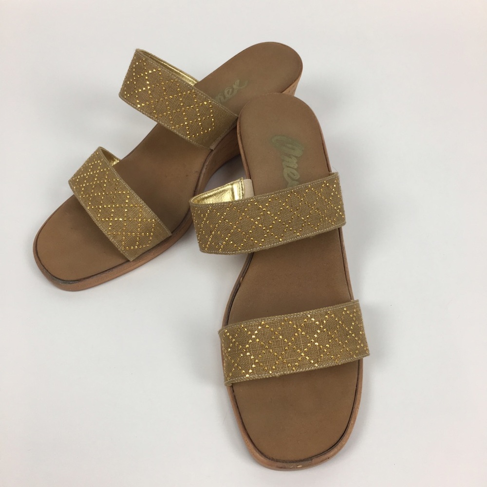 Gold onex sandals