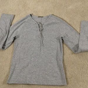 J. Crew Long Sleeve Tee With Tie Detail LIKE NEW