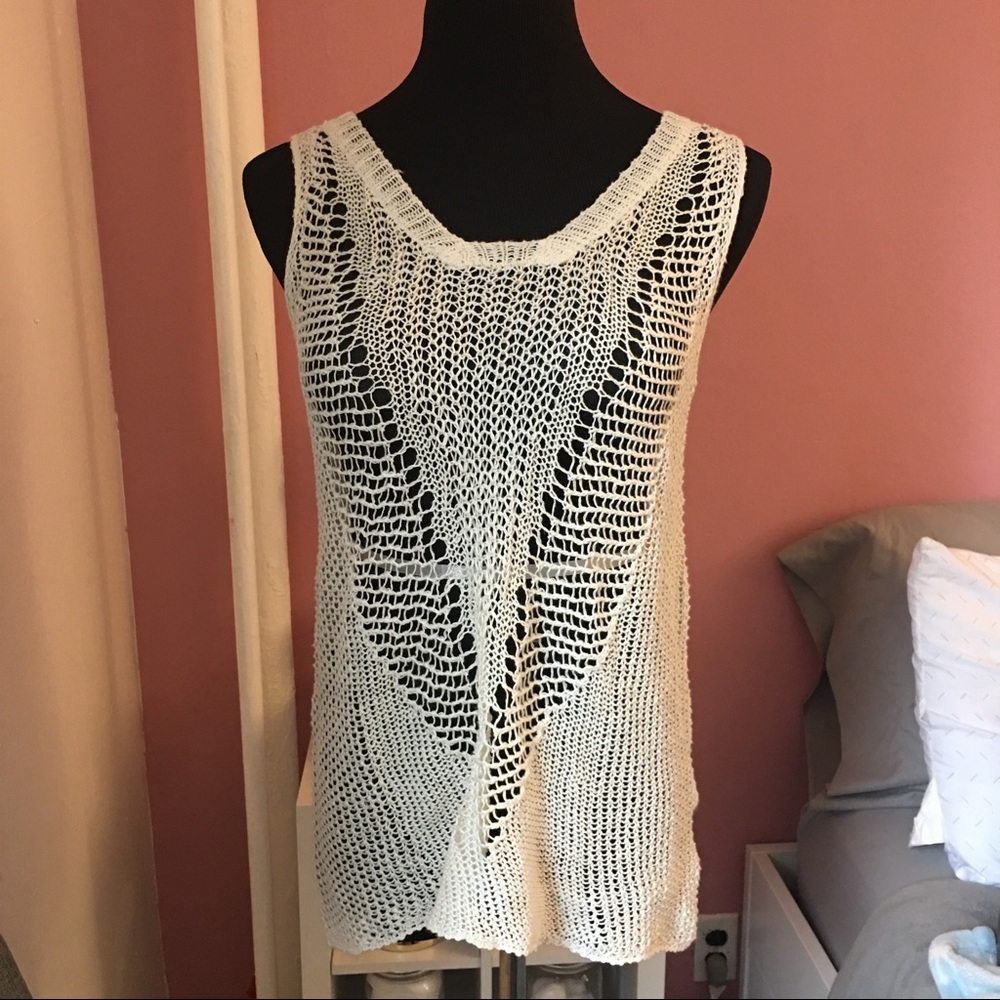 SALE ⚡️⚡️⚡️ CAbi knitted net sweater tank
