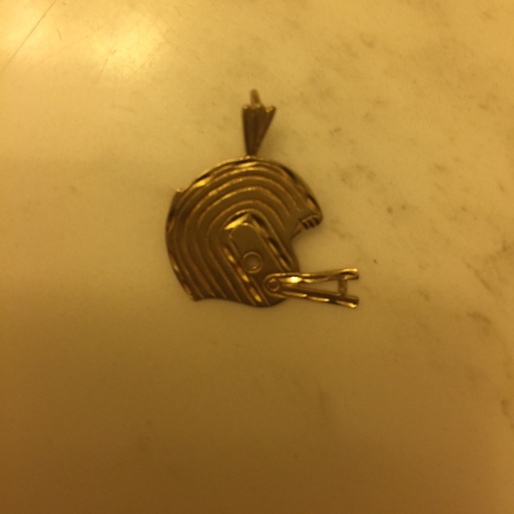 14kt gold football helmet