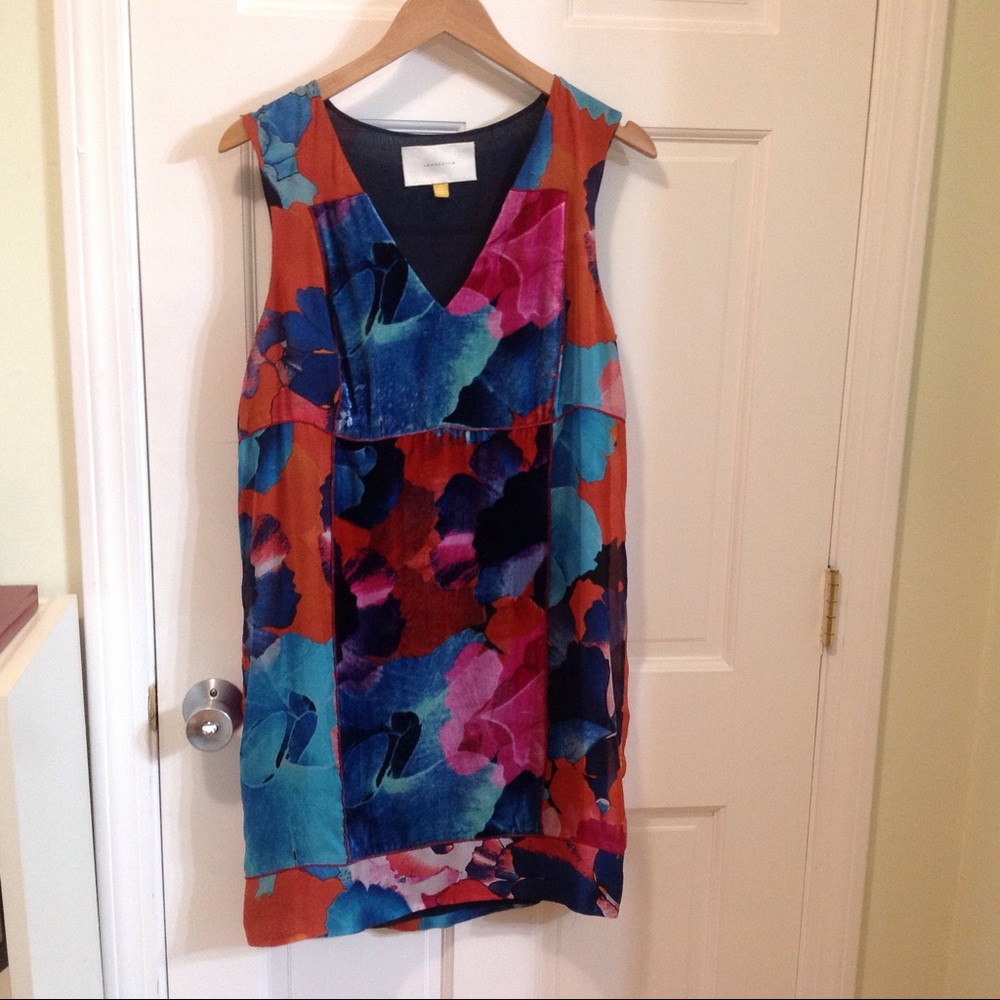 Leifsdottier abstract floral dress