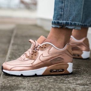 Rose gold nike air max's