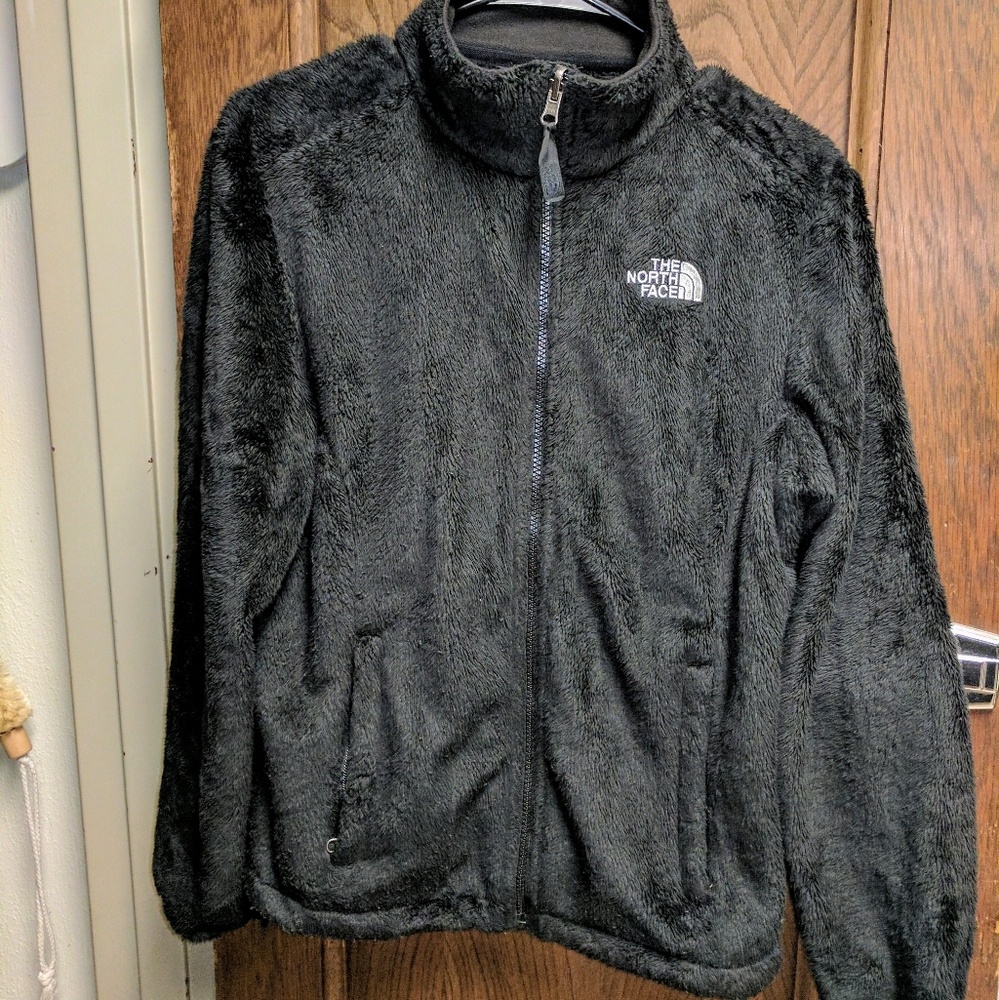 Fluffy Black North Face Jacket