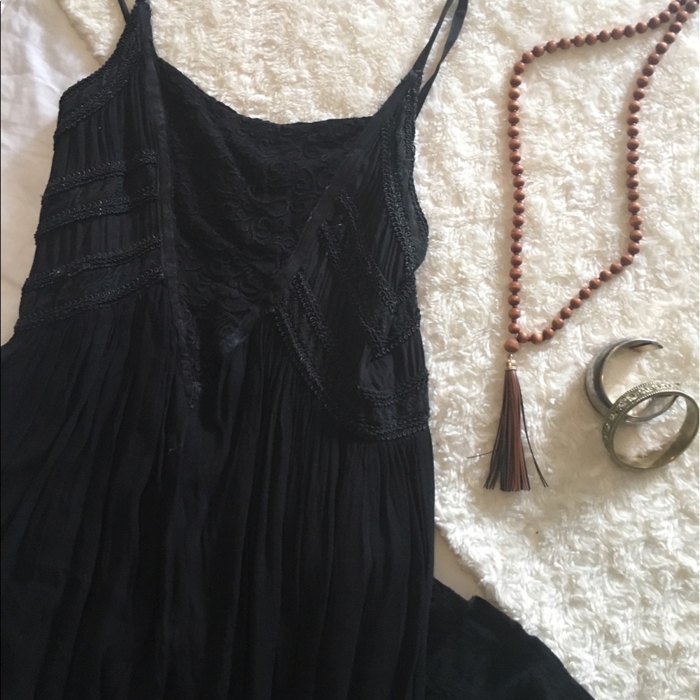 Black Boho Maxi Dress
