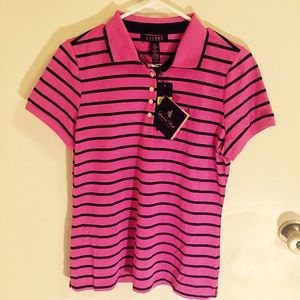 NEW with TAGS! Ralph Lauren Pink×Black Polo Shirt
