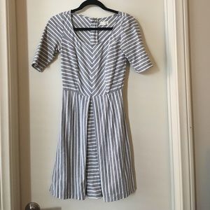 Black & white stripe patterned Maison Jules dress