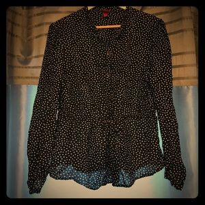 Merona large polka dot sheer button up