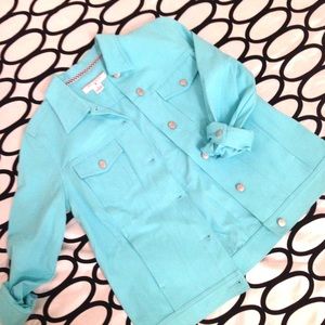 Turquoise Denim Jacket