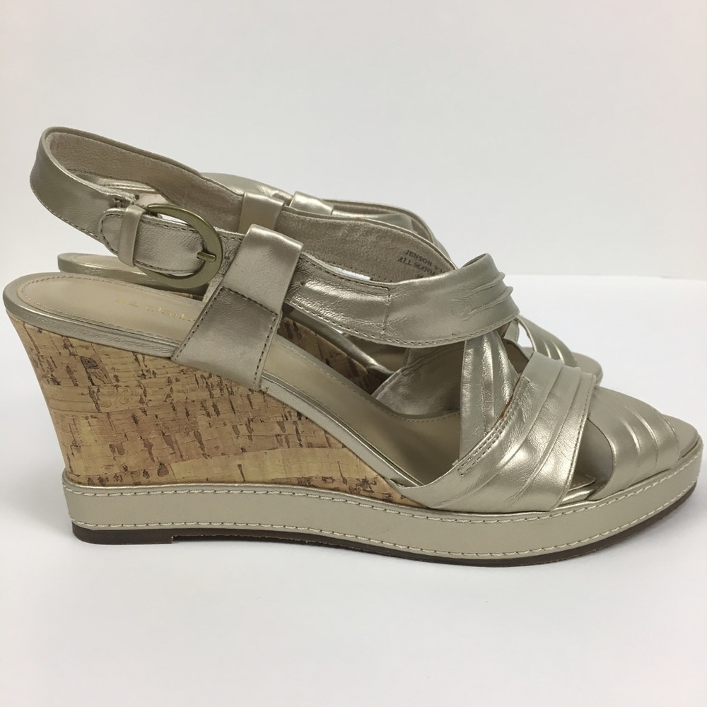 Silver Liz Claiborne wedges - Picture 5 of 6