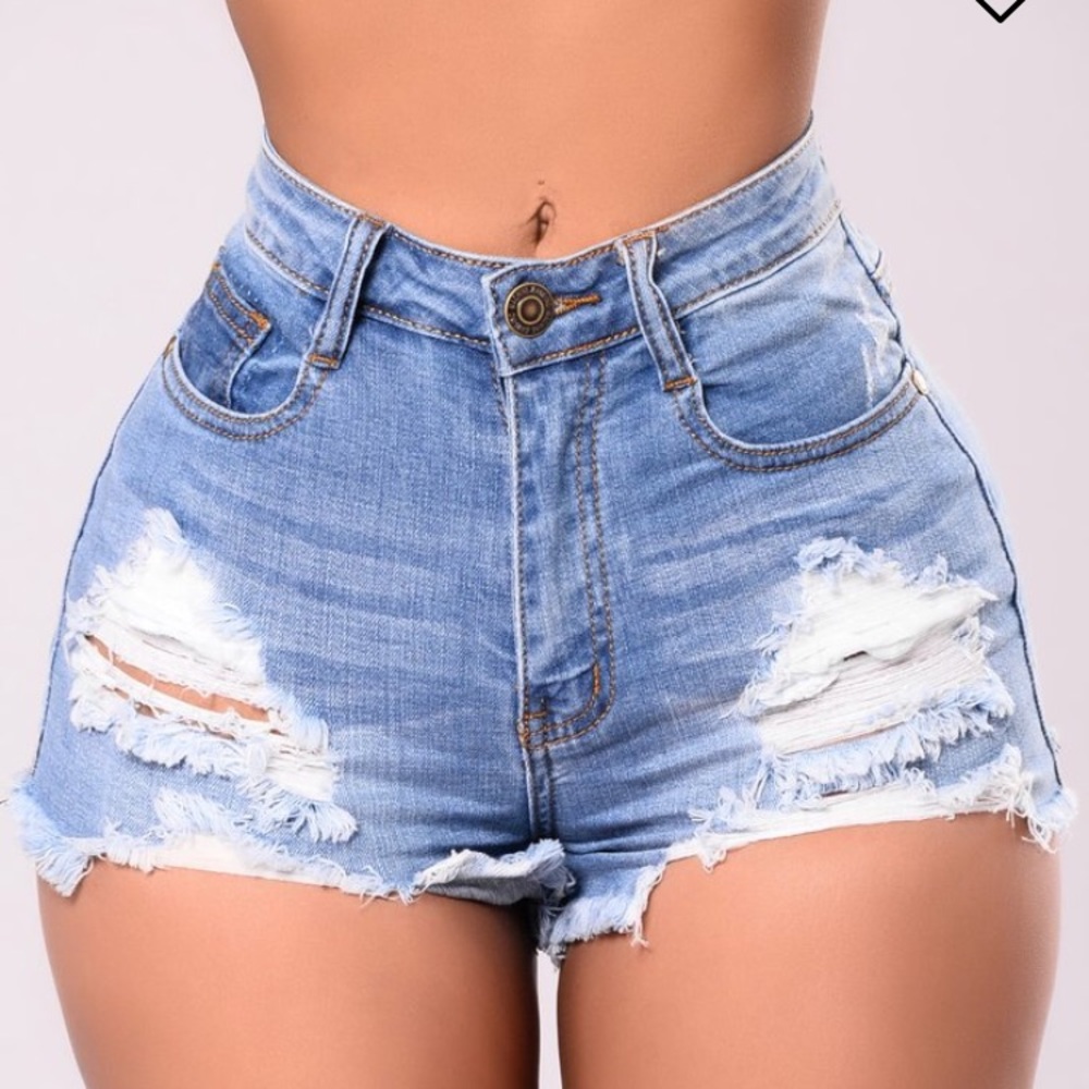 High waist Distressed Denim Short - Rowan Short