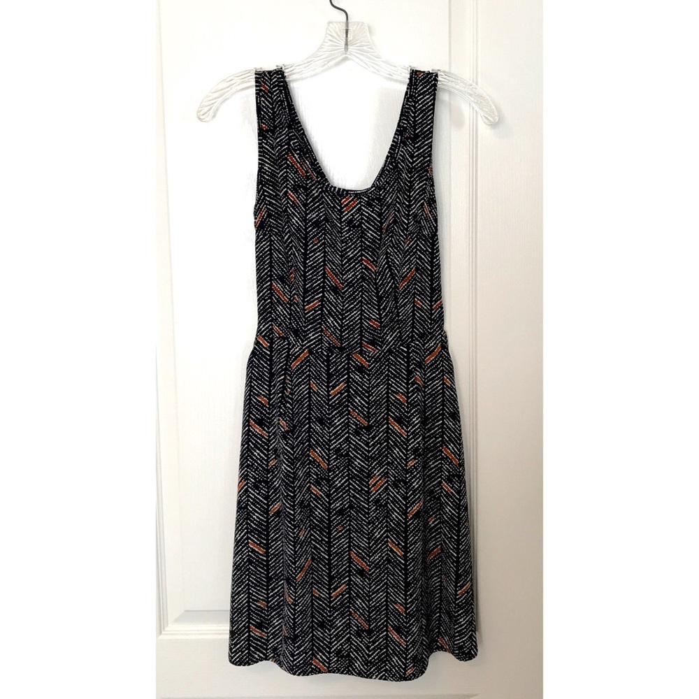 ❁∙Lightweight Black, White, & Orange Dress∙❁