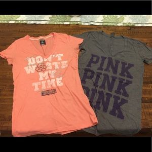 Pink by VS tee shirts. Both size small